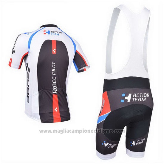 2013 Abbigliamento Ciclismo Cube Nero e Bianco Manica Corta e Salopette